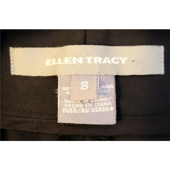 Ellen Tracy Womens Tropical Wool Pants Flat Front Size 8 Pockets Careerwear - Picture 9 of 10